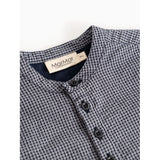 MarMar Cotton Seersucker Pigeon Blue Check Totoro Skjorta