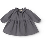 MarMar Cotton Seersucker Pigeon Blue Check Dawson Frill Klänning