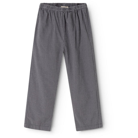 MarMar Cotton Seersucker Pigeon Blue Check Panto Byxor