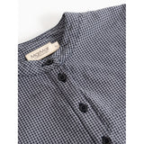 MarMar Cotton Seersucker Pigeon Blue Check Tokyo Skjorta