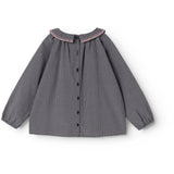 MarMar Cotton Seersucker Pigeon Blue Check Tully Blus
