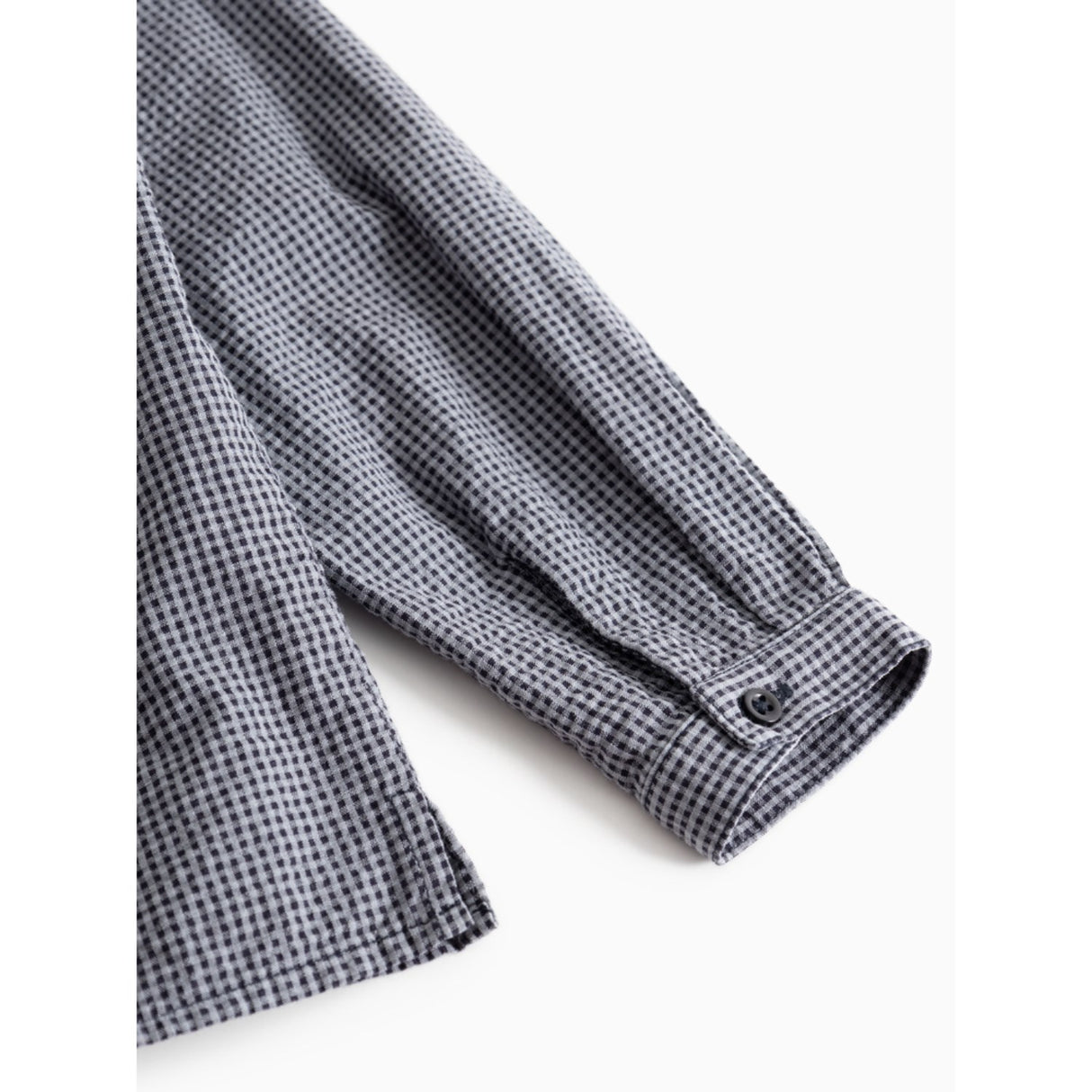 MarMar Cotton Seersucker Pigeon Blue Check Tokyo Skjorta