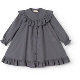 MarMar Cotton Seersucker Pigeon Blue Check Dalina Klänning