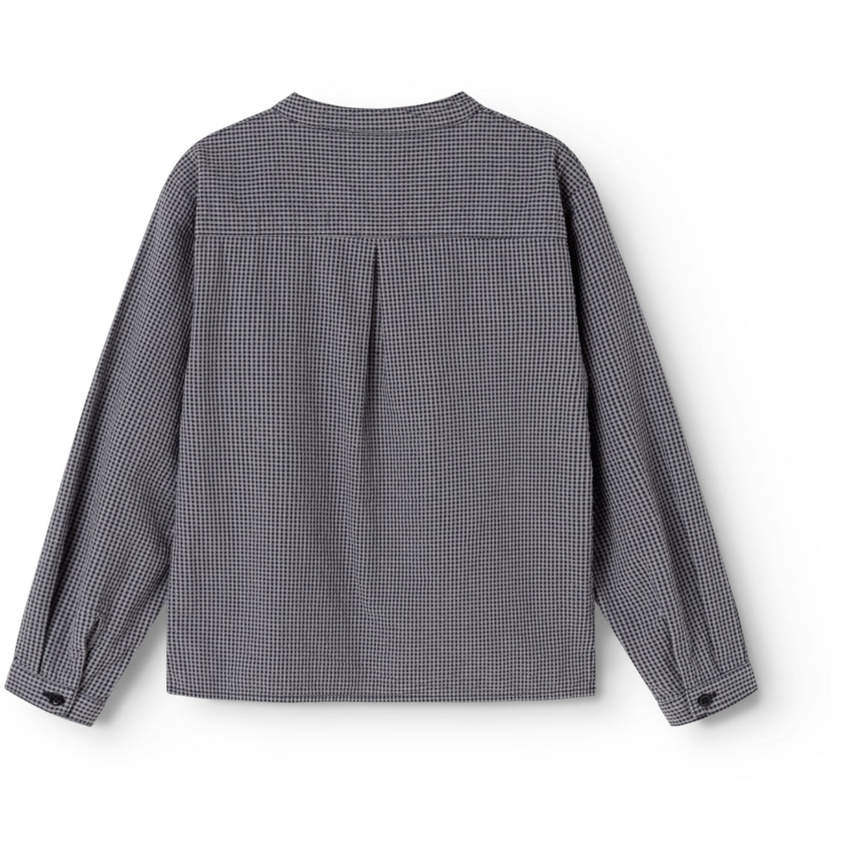 MarMar Cotton Seersucker Pigeon Blue Check Tokyo Skjorta