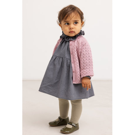 MarMar Cotton Seersucker Pigeon Blue Check Dawson Frill Klänning