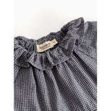 MarMar Cotton Seersucker Pigeon Blue Check Dawson Frill Klänning