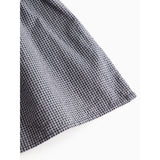 MarMar Cotton Seersucker Pigeon Blue Check Dawson Frill Klänning