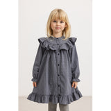MarMar Cotton Seersucker Pigeon Blue Check Dalina Klänning