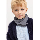 MarMar Cotton Seersucker Pigeon Blue Check Airo Halsduk