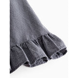 MarMar Cotton Seersucker Pigeon Blue Check Dalina Klänning