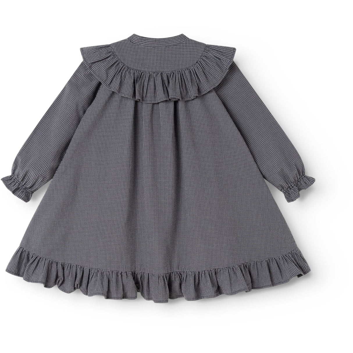 MarMar Cotton Seersucker Pigeon Blue Check Dalina Klänning
