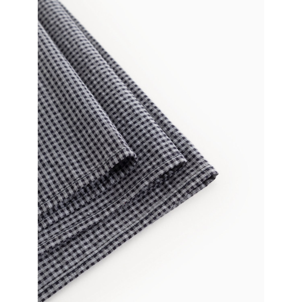 MarMar Cotton Seersucker Pigeon Blue Check Airo Halsduk