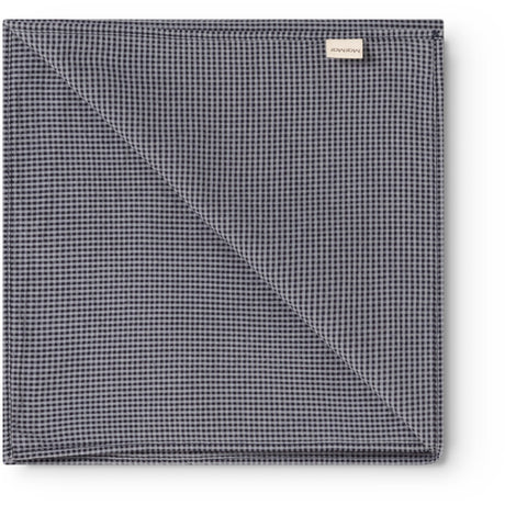 MarMar Cotton Seersucker Pigeon Blue Check Airo Halsduk