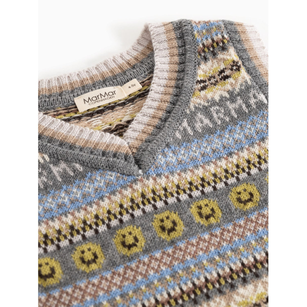 MarMar Light Cotton Wool Fair Isle Fair Isle Taj Stickad Väst
