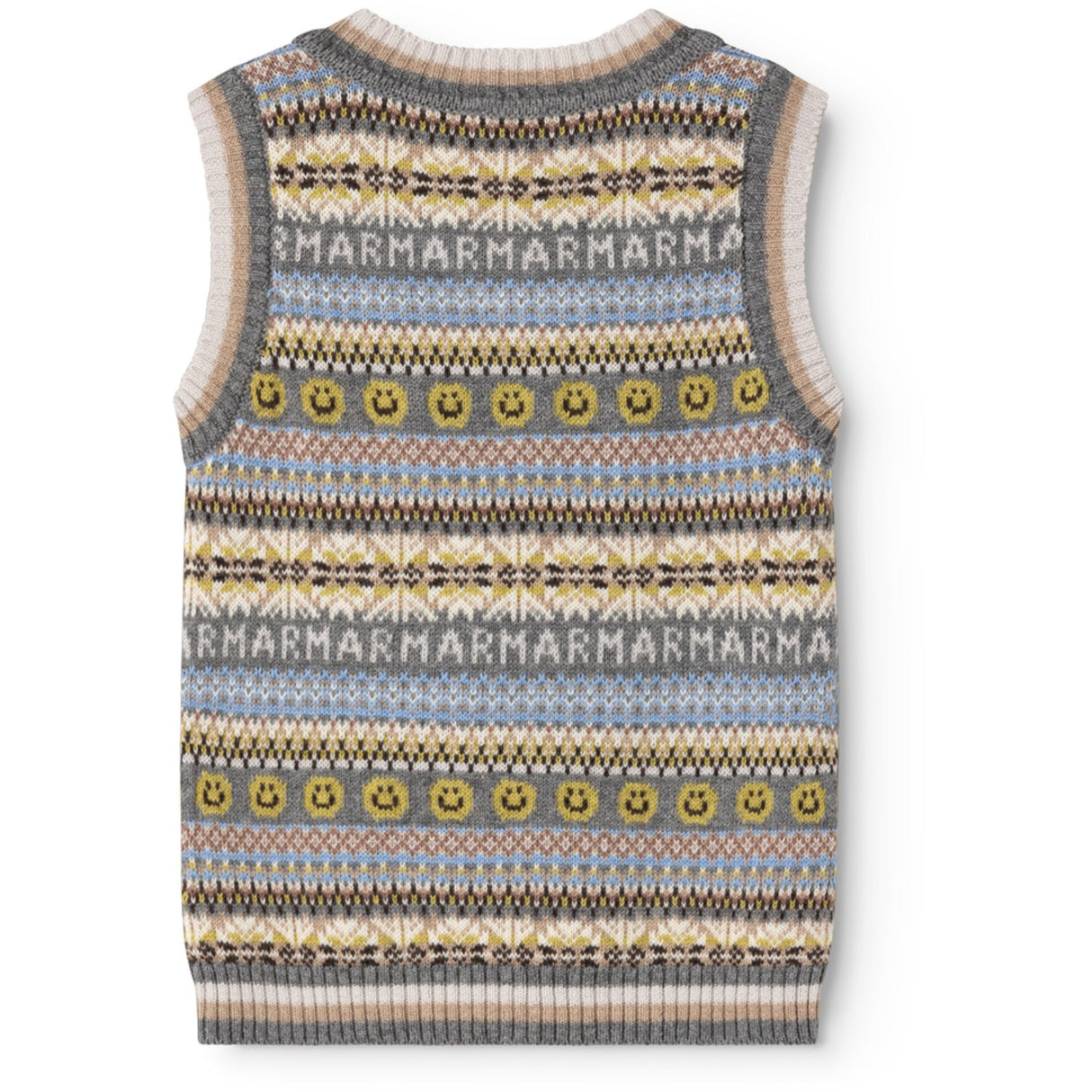 MarMar Light Cotton Wool Fair Isle Fair Isle Taj Stickad Väst