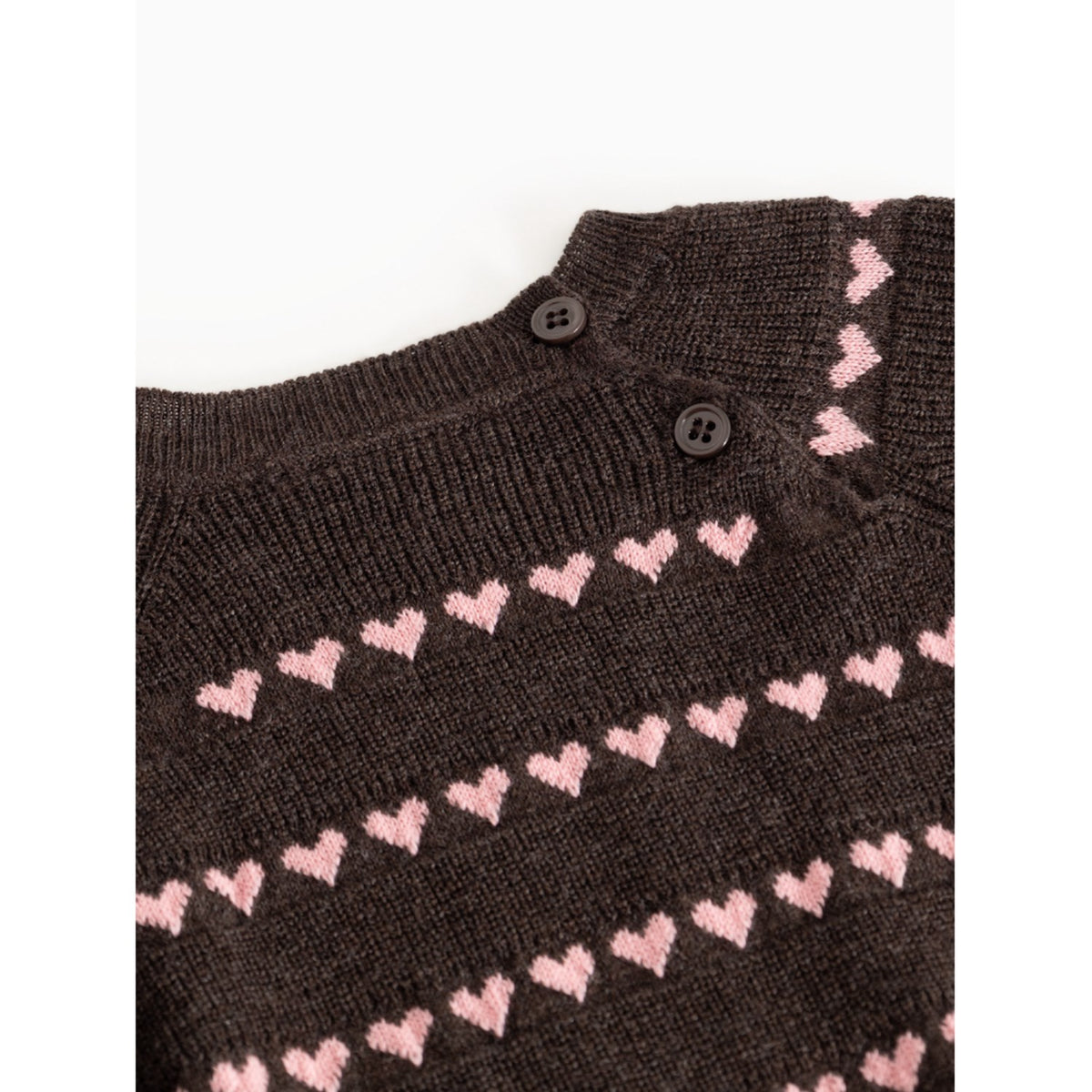 MarMar Light Cotton Wool Pattern Rose Frosting Hearts Torin B Stickad Blus