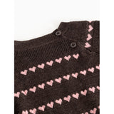 MarMar Light Cotton Wool Pattern Rose Frosting Hearts Torin B Stickad Blus