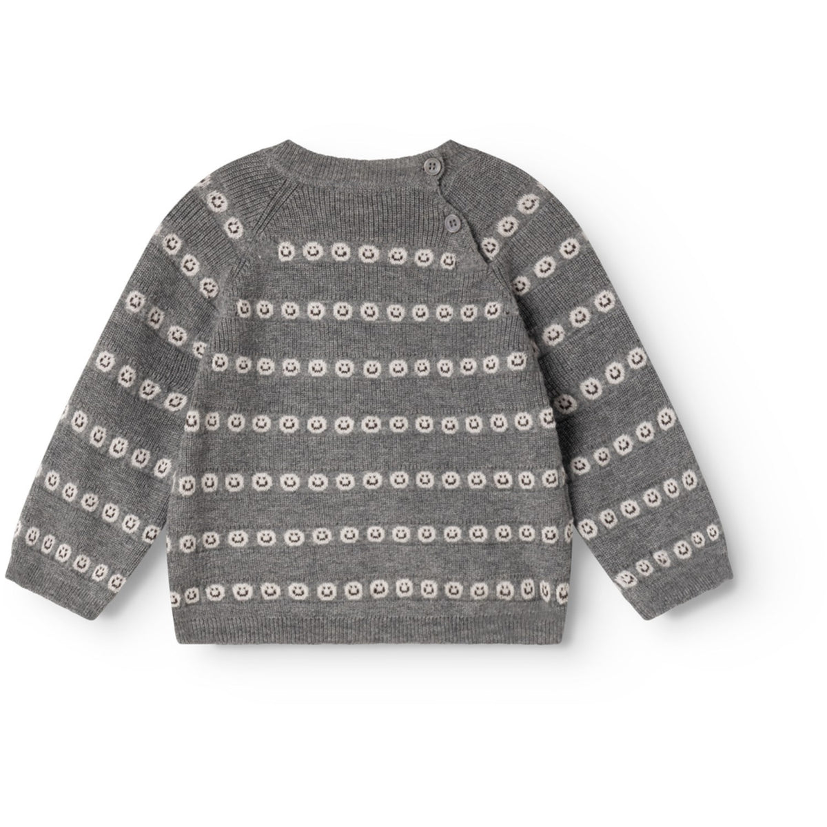 MarMar Light Cotton Wool Pattern Creamy Smiles Torin B Stickad Blus