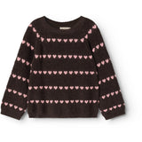 MarMar Light Cotton Wool Pattern Rose Frosting Hearts Torin Stickad Blus