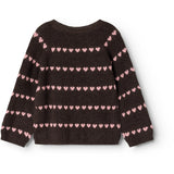 MarMar Light Cotton Wool Pattern Rose Frosting Hearts Torin Stickad Blus