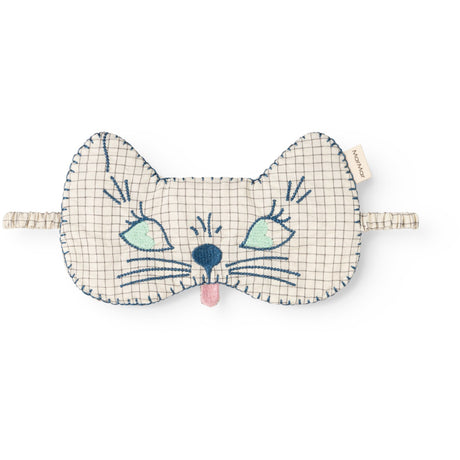 MarMar Seersucker Home Deep Lake Check Sleepmask