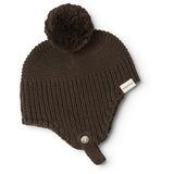 MarMar Light Cotton Wool Fisherman Dark Roast Aly Pompom Mössa