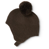 MarMar Light Cotton Wool Fisherman Dark Roast Aly Pompom Mössa