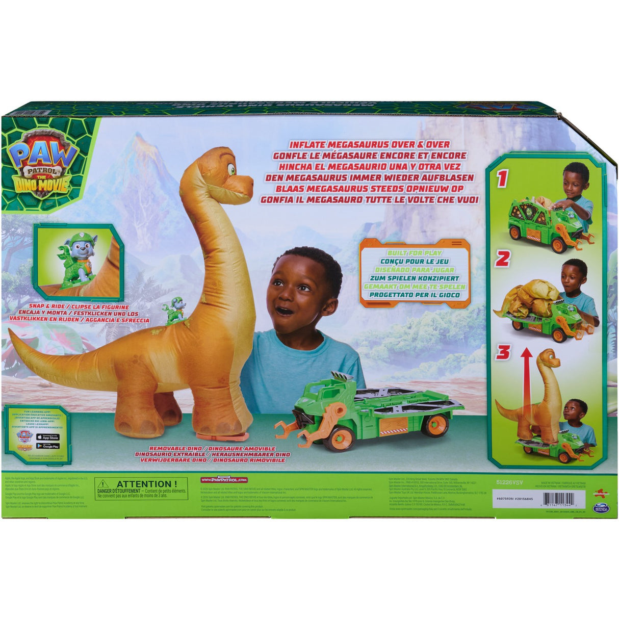 Paw Patrol Movie 3 Megasaurus Dino Køretøj