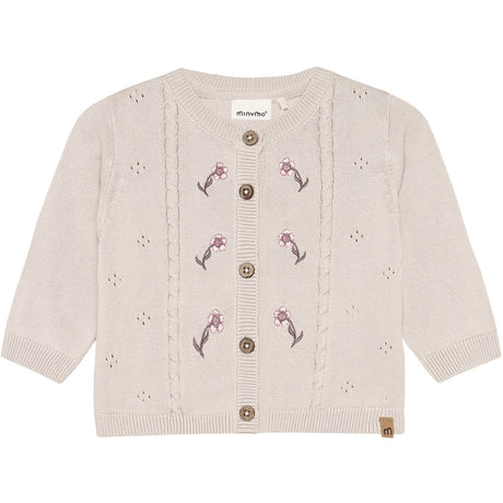 Minymo Pink Tint Cardigan Stickad