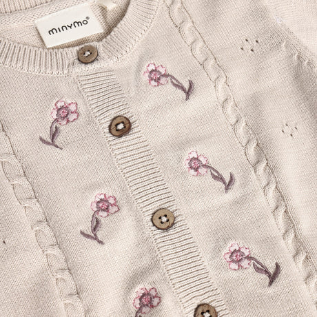 Minymo Pink Tint Cardigan Stickad