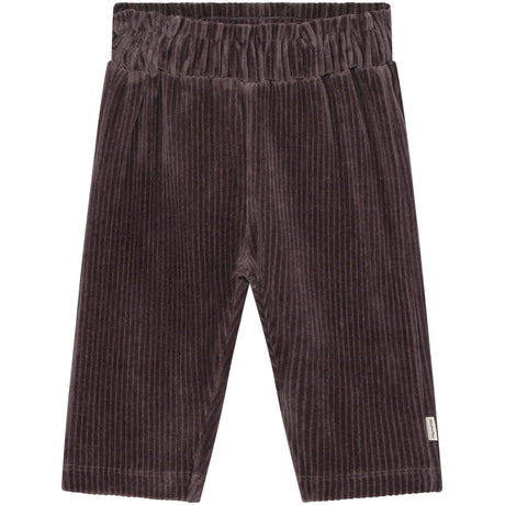 Minymo Plum Truffle Byxor Velour