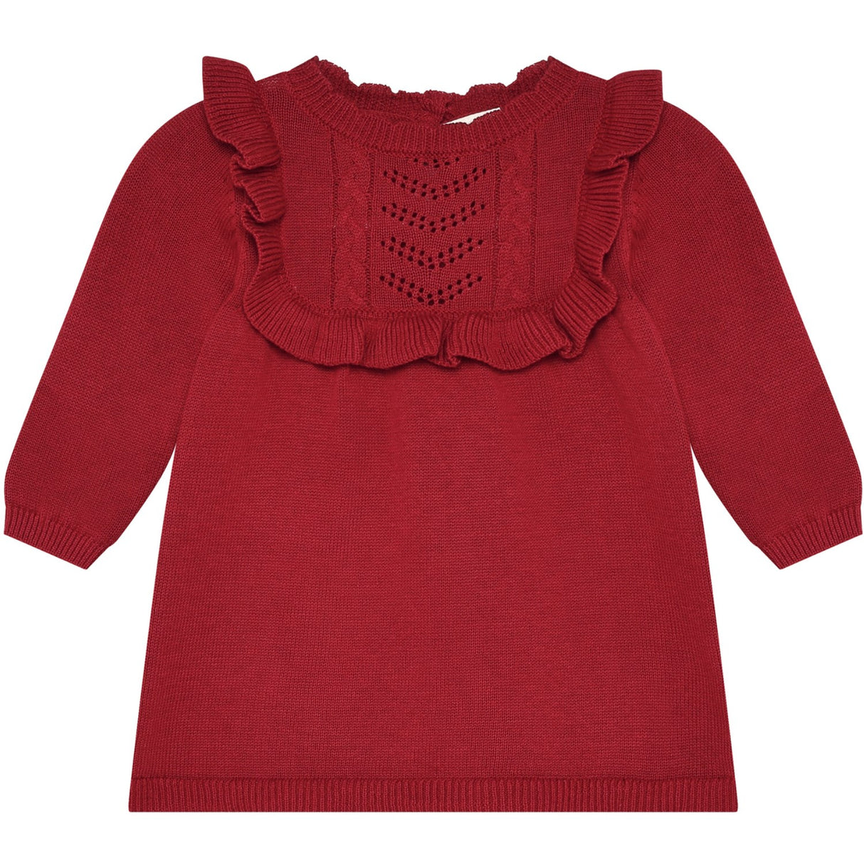 Minymo Rio Red Klänning Ls Stickad
