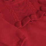 Minymo Rio Red Klänning Ls Stickad