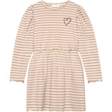 Minymo Fawn Klänning Ls Y/D Rib