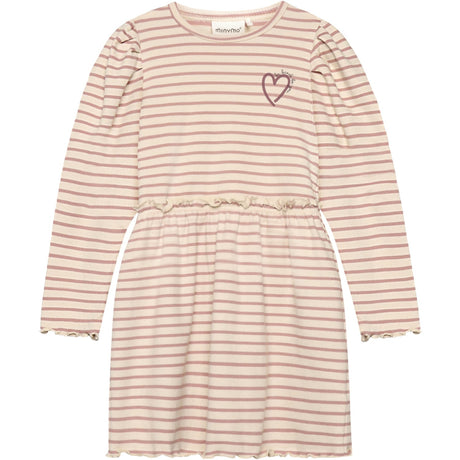Minymo Fawn Klänning Ls Y/D Rib