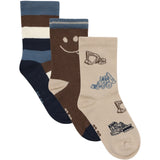 Minymo Feather Gray 3-Pack Strumpor