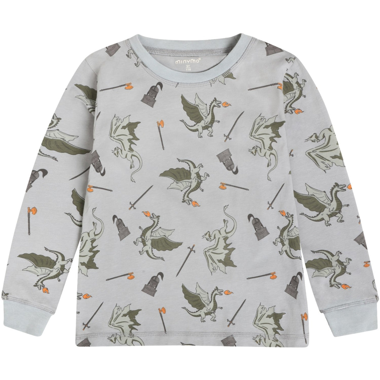 Minymo Profile Gray Pyjamas Ls Sett Aop