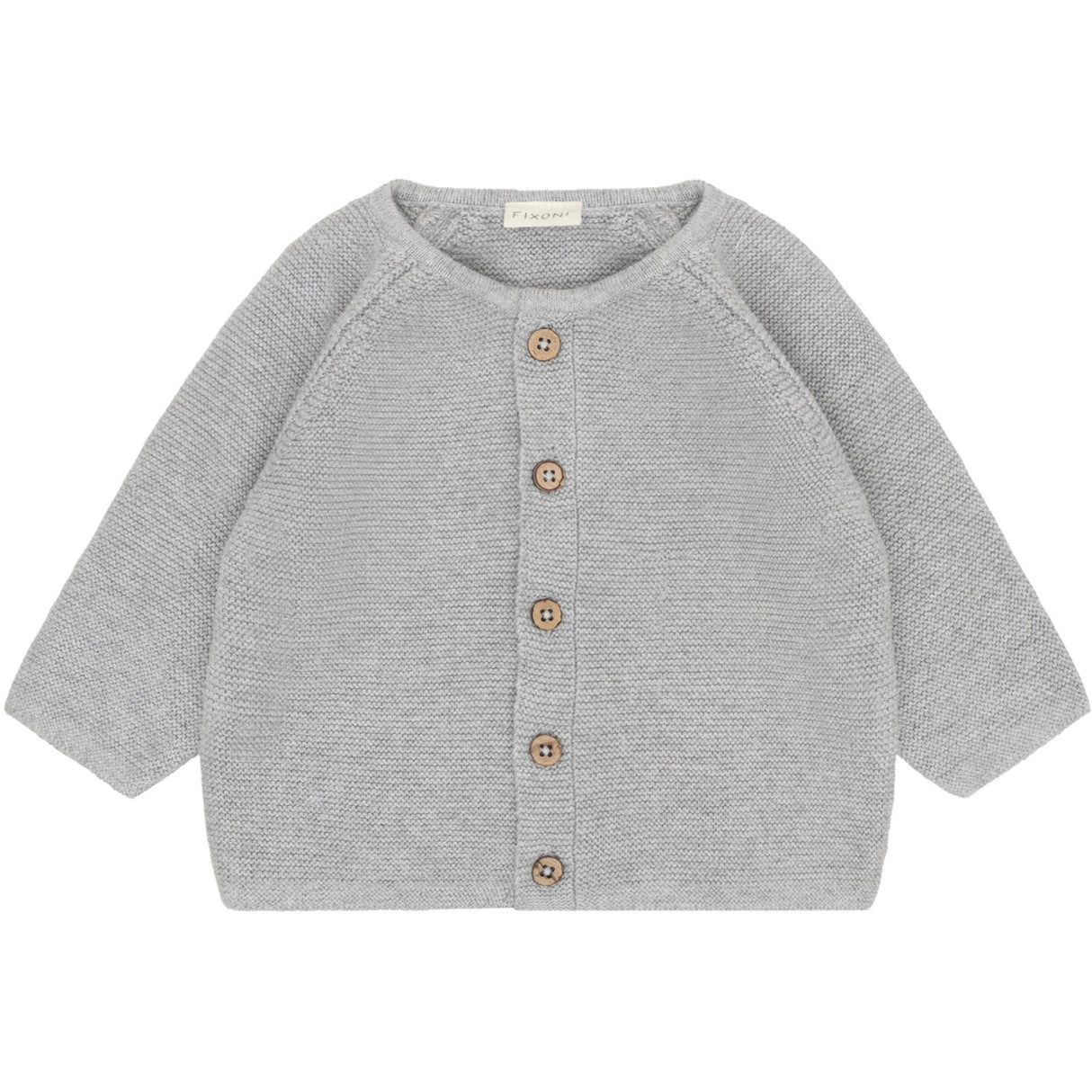 FIXONI Flint Gray Melange Cardigan Stickad