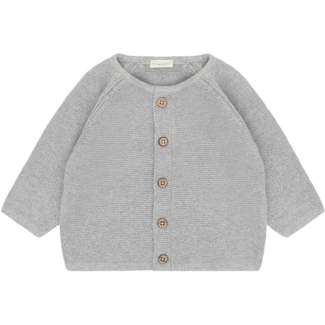 FIXONI Flint Gray Melange Cardigan Stickad
