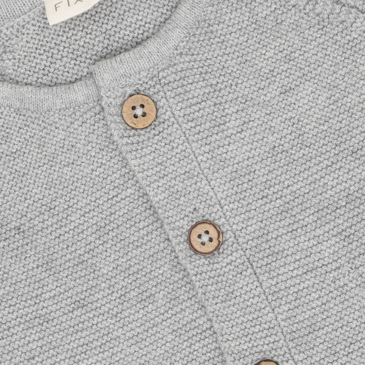 FIXONI Flint Gray Melange Cardigan Stickad