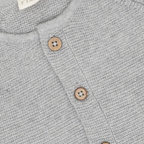 FIXONI Flint Gray Melange Cardigan Stickad