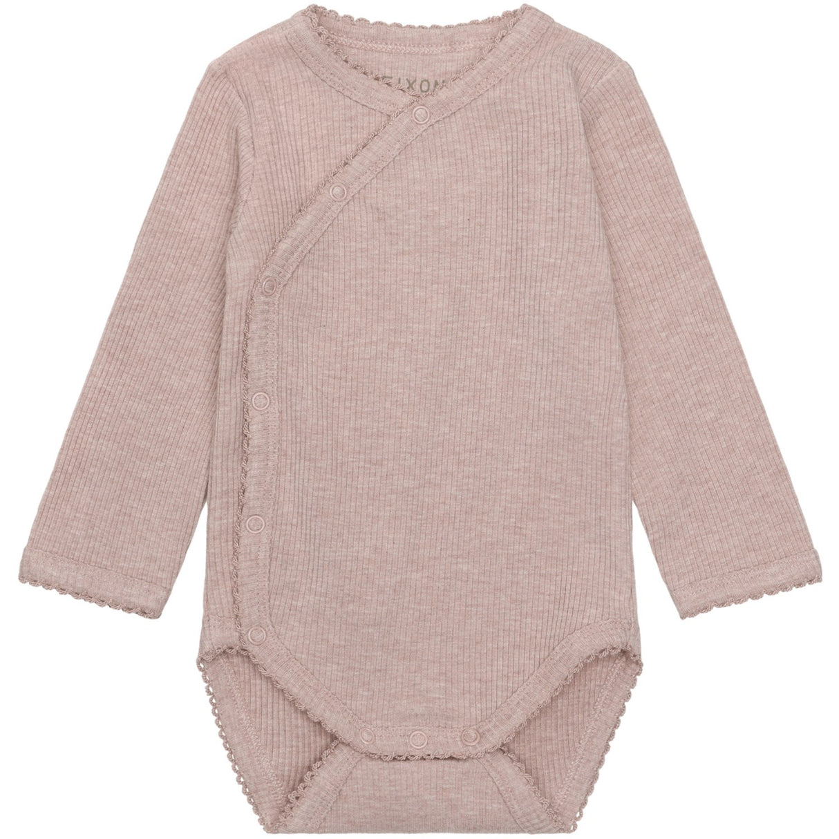 FIXONI Pale Mauve Melange Omlott Body Ls Melange Rib