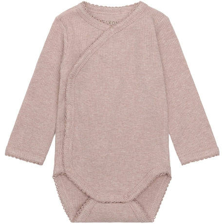 FIXONI Pale Mauve Melange Omlott Body Ls Melange Rib