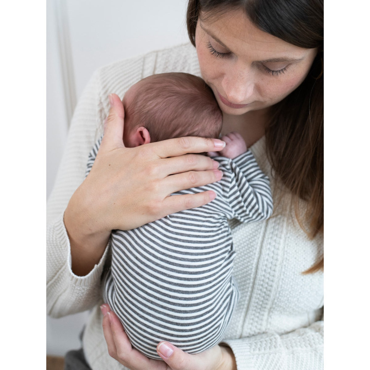 Serendipity Soil/Offwhite Newborn Stripe Dräkt
