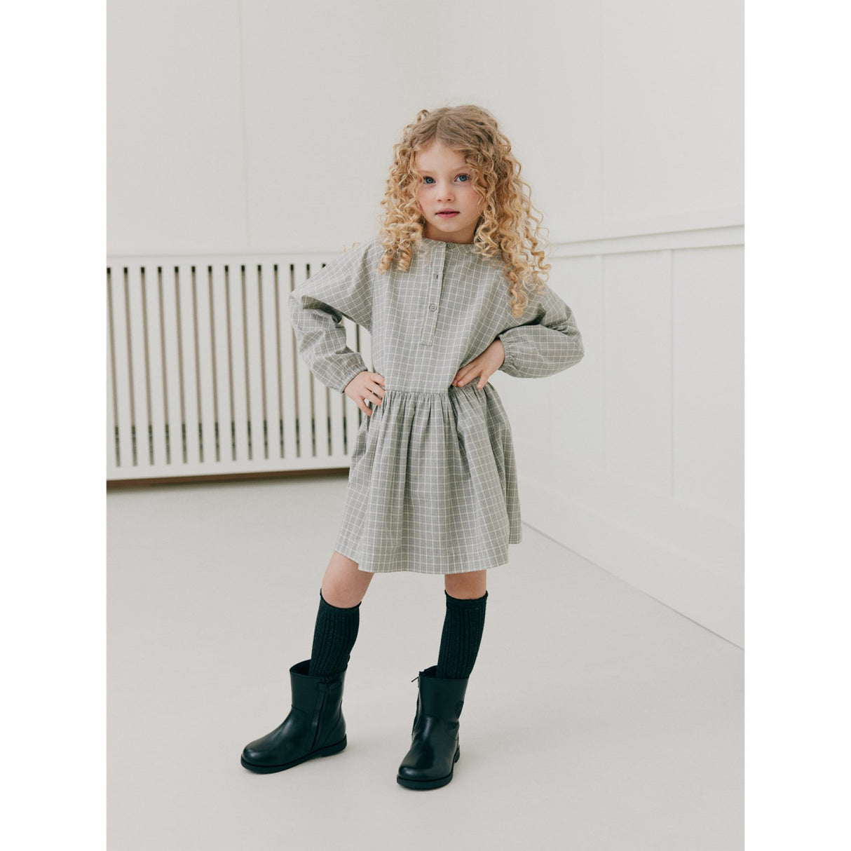 Sofie Schnoor Grey Check Indicakb Klänning