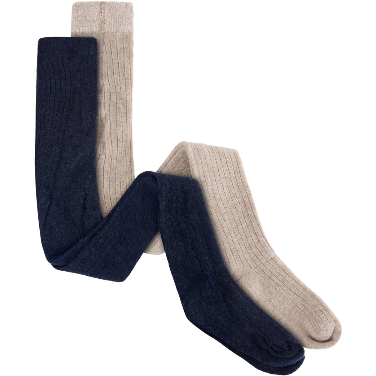 Huttelihut Dark Navy Ull Rib Stockings 2-Pack