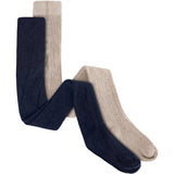Huttelihut Dark Navy Ull Rib Stockings 2-Pack