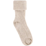 Huttelihut Camel Melange Ull Rib Strumpor 2-Pack