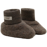 Huttelihut Brown Melange Footies Ull Fleece