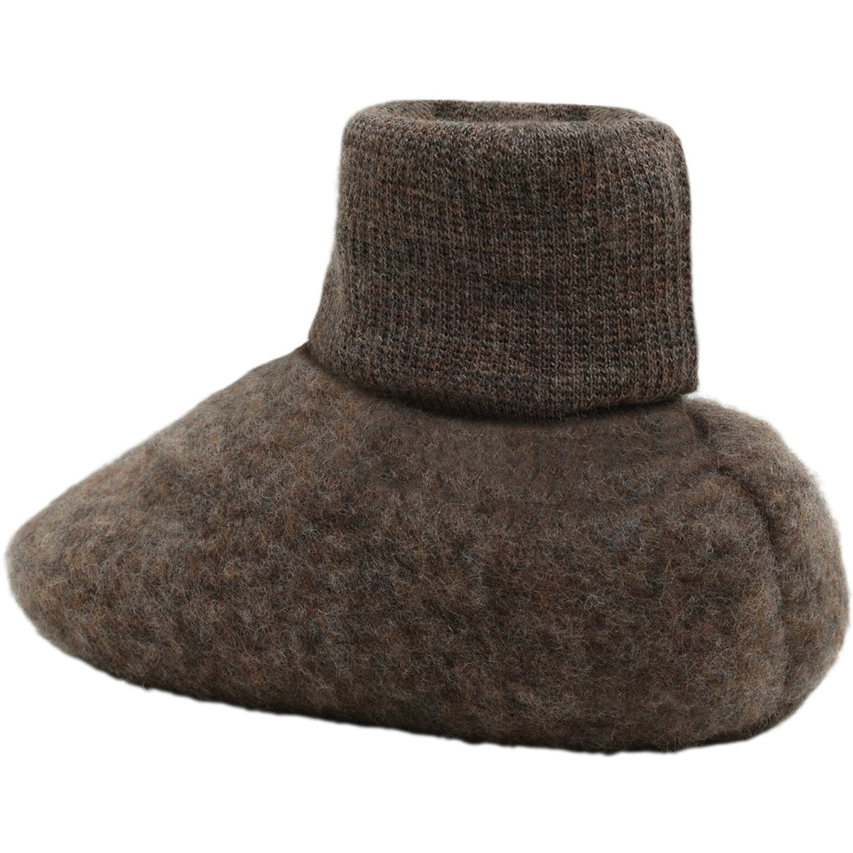 Huttelihut Brown Melange Footies Ull Fleece
